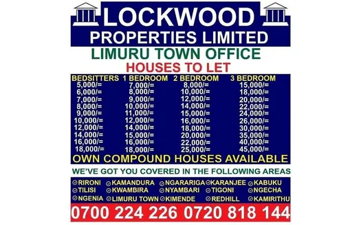 Two bedrooms for Sale in Limuru Town.